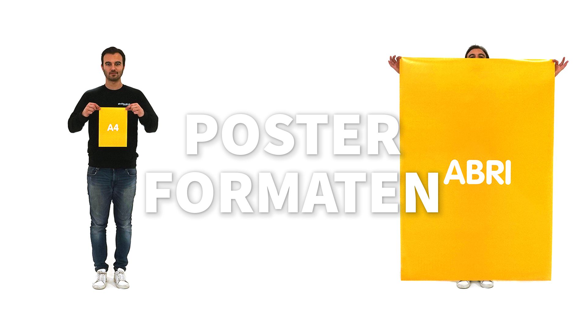 Winkelier communicatie demonstratie Hoe kies je het juiste poster formaat? | Drukbedrijf.